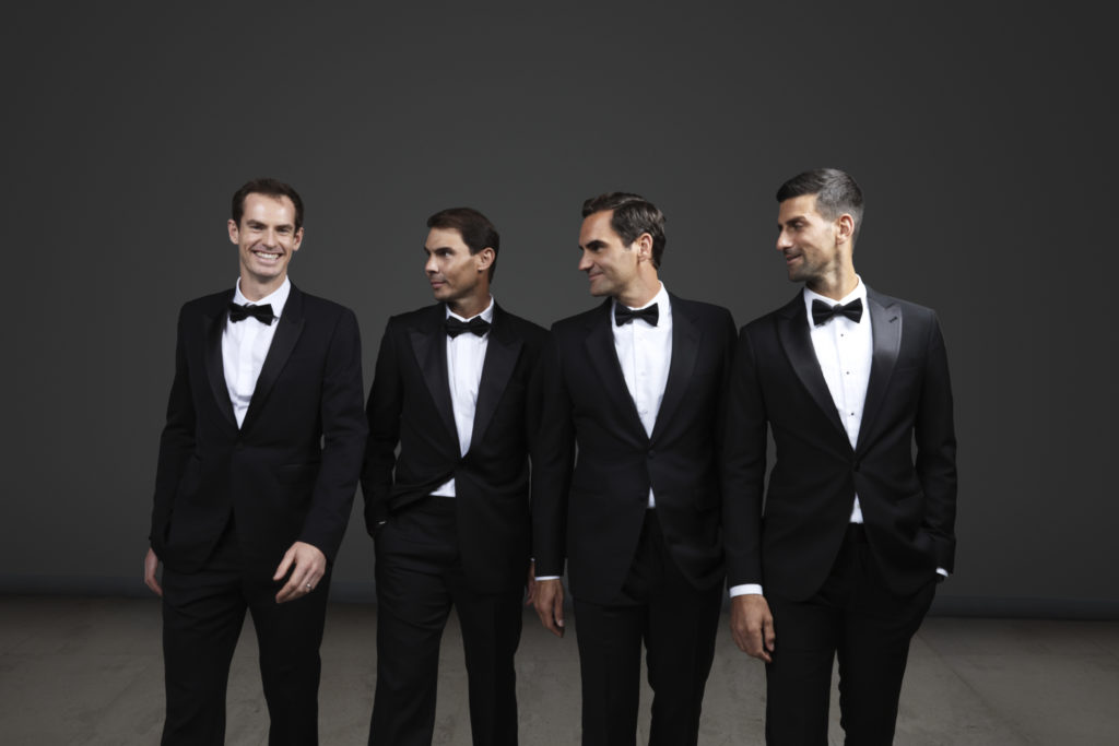 Andy Murray, Rafael Nadal, Roger Federer and Novak Djokovic at the 2022 Laver Cup.