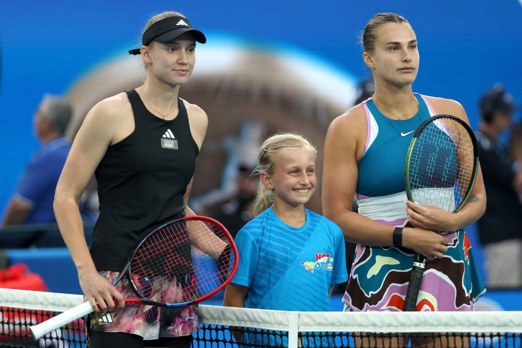 Elena Rybakina and Aryna Sabalenka at the Australian Open.