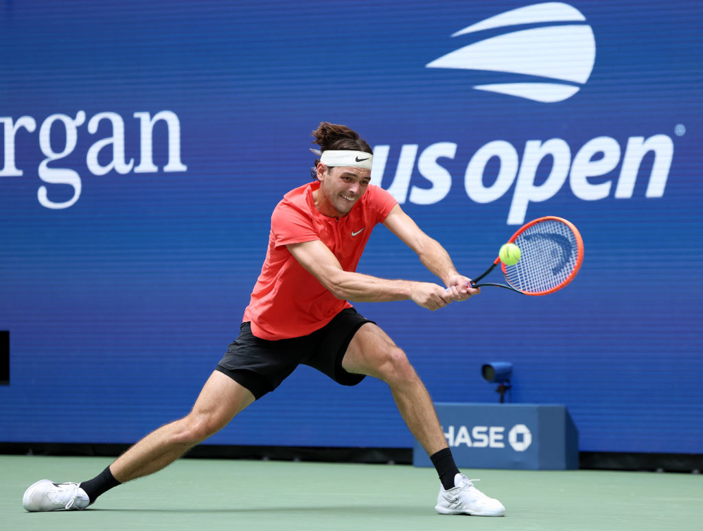 Taylor Fritz competes in the quarterfinals of the 2023 U.S. Open