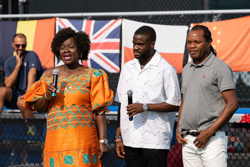 Frances Tiafoe returns to his home court at Junior Tennis Champions Center in Prince Georges County.
