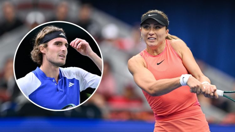 Paula Badosa of Spain reacts in the Women's Semifinal match agains Coco Gauff of the United States on Day 13 of the China Open at National Tennis C...