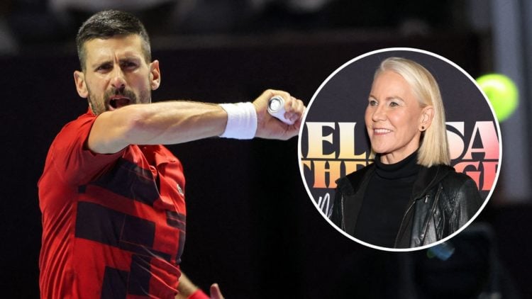 Novak Djokovic. Inset, Rennae Stubbs.