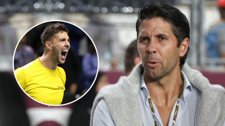 Fernando Verdasco with an inset of Thanasi Kokkinakis.