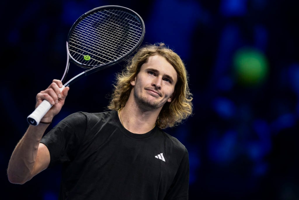 Alexander Zverev of Germany celebrates the victory at the