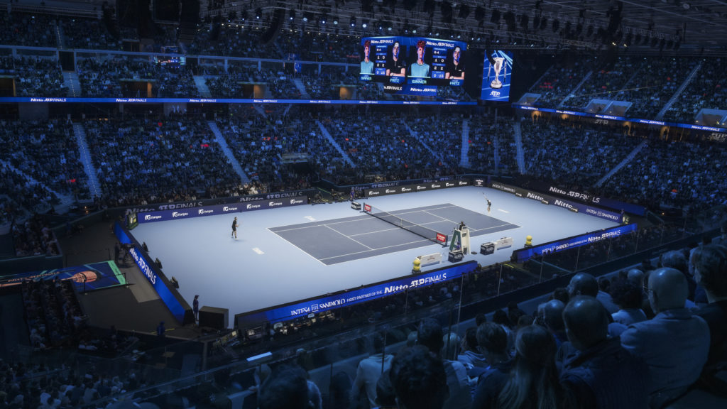 A general view of Inalpi Arena is seen during the round