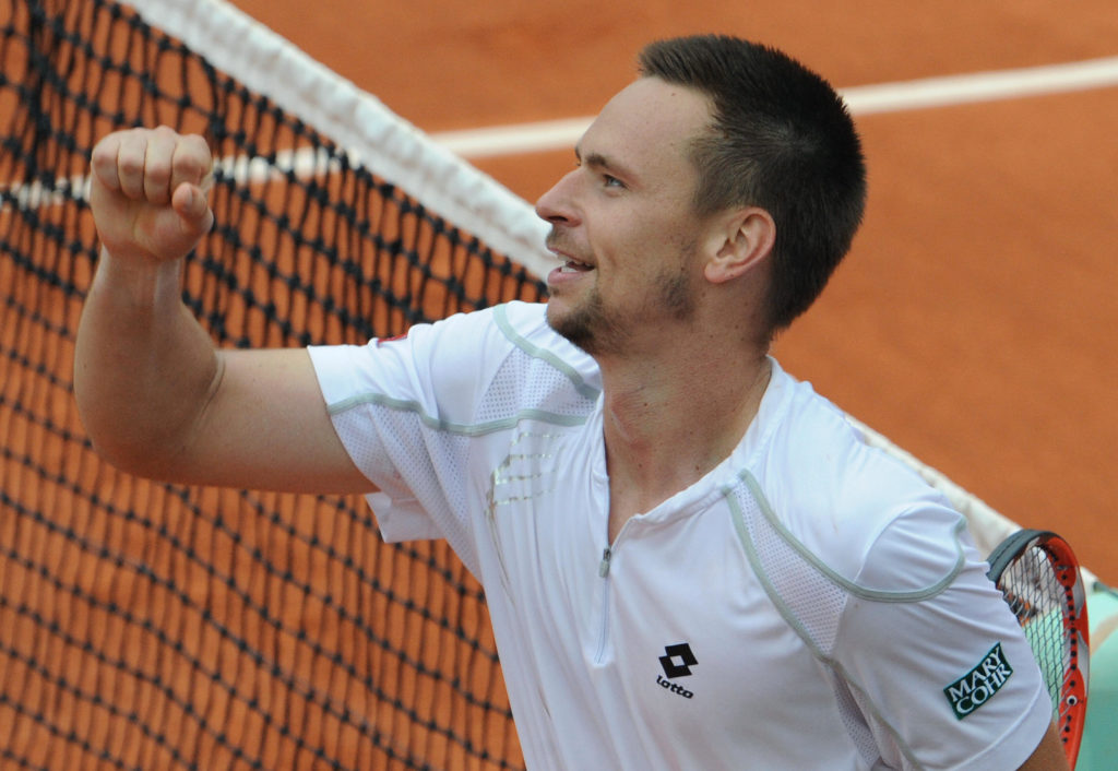 Swedish player Robin Soderling jubilates