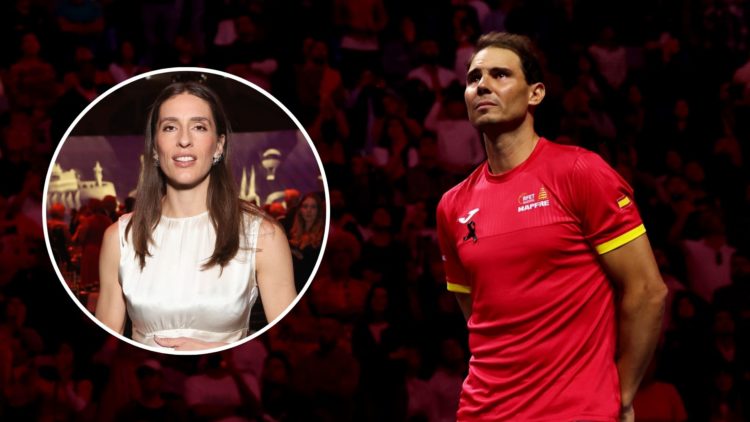 Rafael Nadal. Inset, Andrea Petkovic.