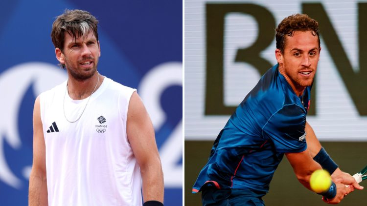 Split image of Cameron Norrie and Roberto Carballes Baena