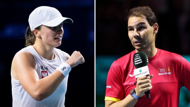 Iga Swiatek and Rafael Nadal.