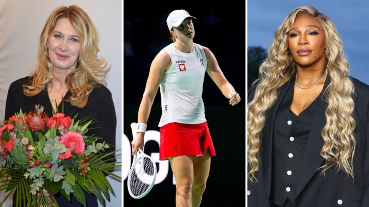 Serena Williams, Iga Swiatek and Steffi Graf