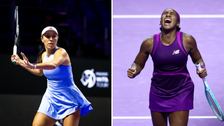Split of Coco Gauff (R) and Jessica Pegula (L)