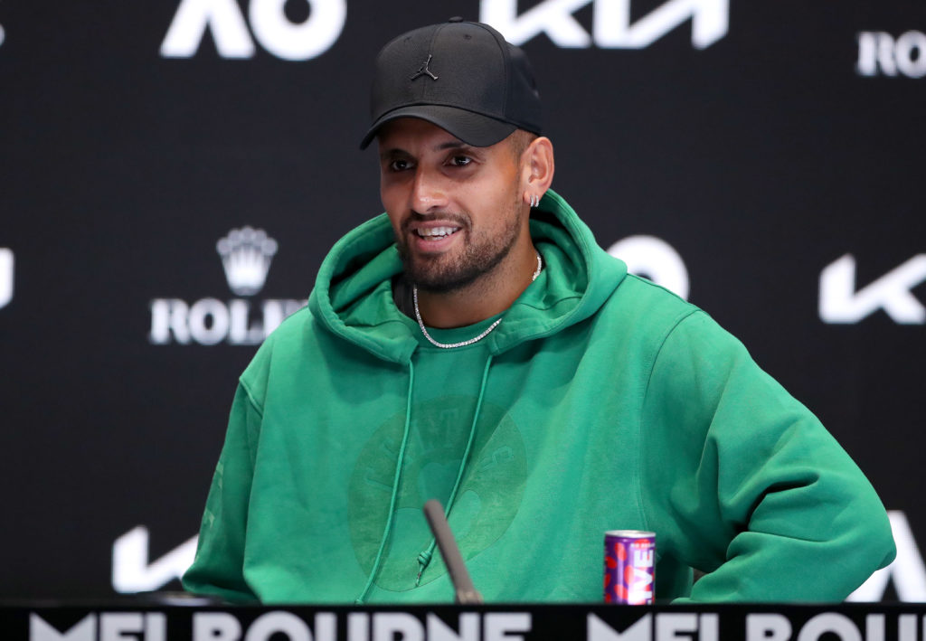 Nick Kyrgios speaks to the media ahead of the 2023 Australian Open tournament