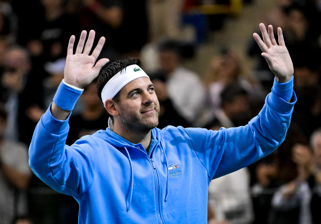 Juan Martin Del Potro Plays Against Novak Djokovic In Farewell Game