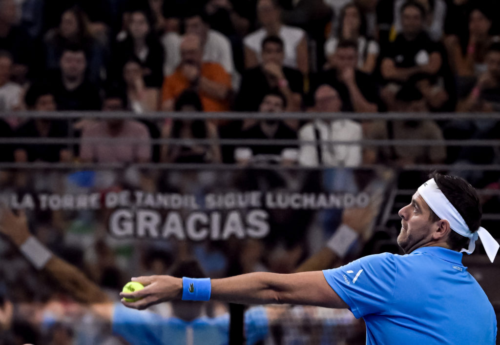 Juan Martin Del Potro Plays Against Novak Djokovic In Farewell Game