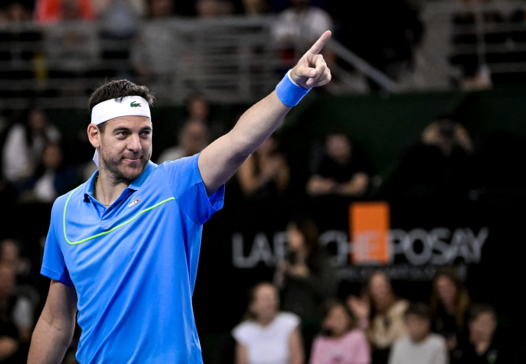 Juan Martin Del Potro Plays Against Novak Djokovic In Farewell Game