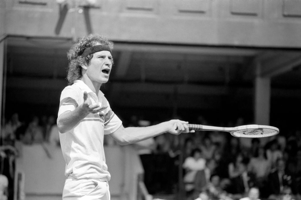 John McEnroe v Tom Gullikson, first round match at Wimbledon on Court Number One, Monday 22nd June 1981