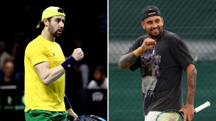 Split of Nick Kyrgios (R) and Jordan Thompson (L)