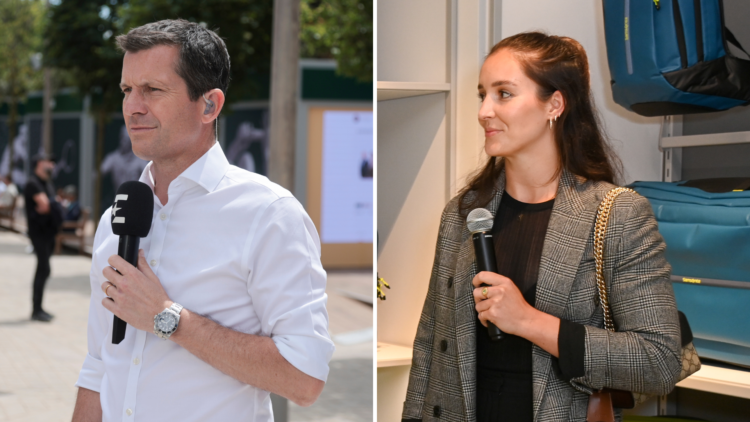 Split of Tim Henman (L) and Laura Robson (R)