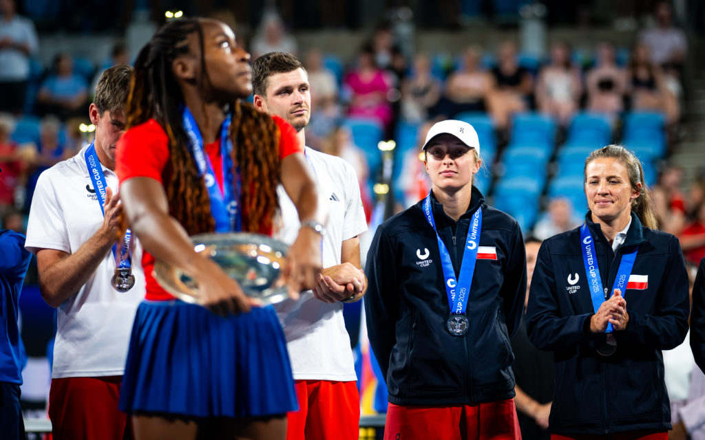Team Poland look on as USA win the 2025 United Cup