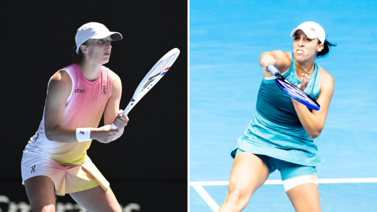 Split image of Iga Swiatek and Madison Keys