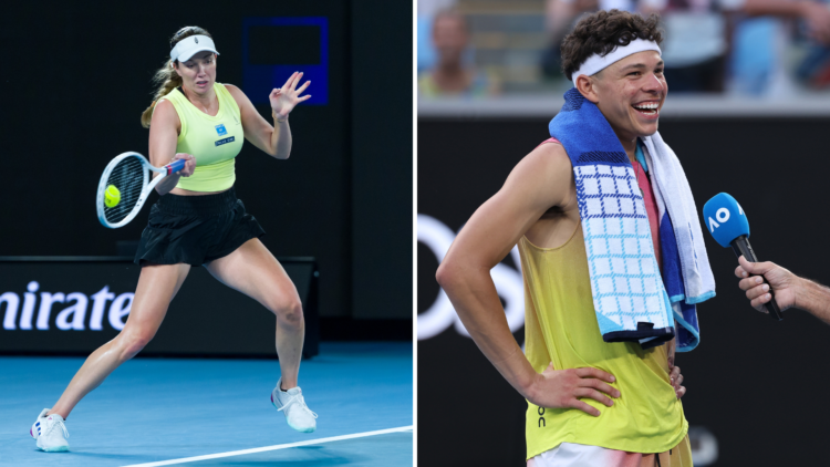 Split image of Danielle Collins (L) and Ben Shelton (R)