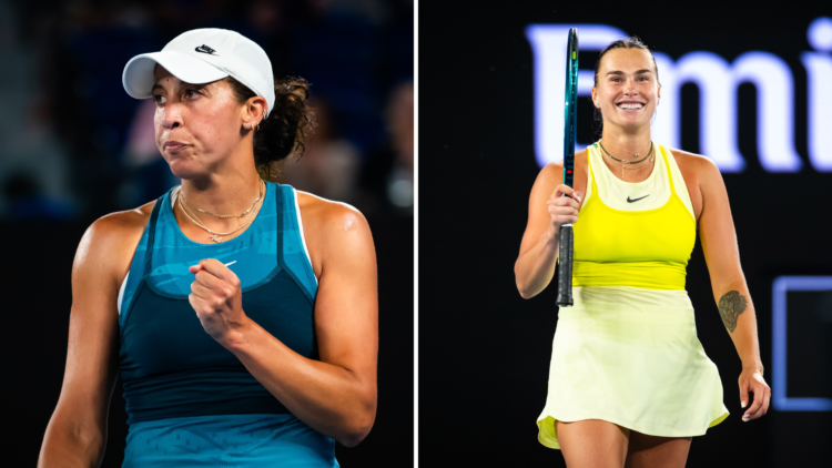 Split image of Madison Keys and Aryna Sabalenka