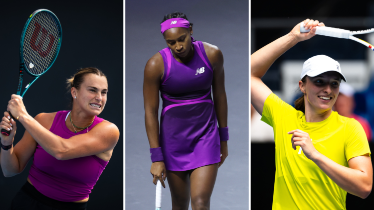 Split of Aryna Sabalenka, Coco Gauff and Iga Swiatek
