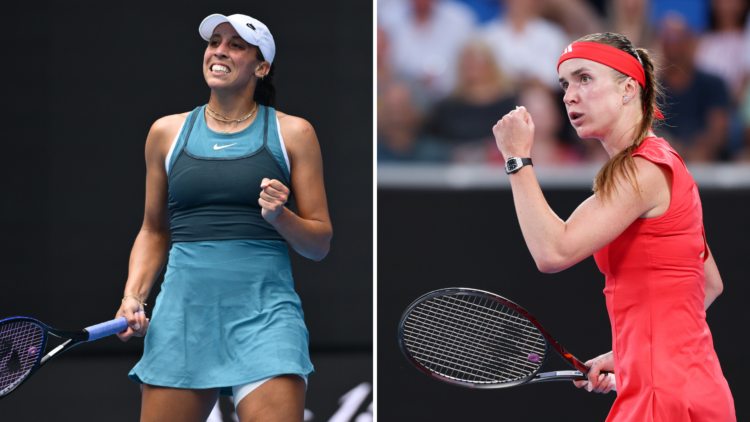 Split of Madison Keys (L) and Elina Svitolina (R)
