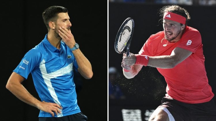 Novak Djokovic and Alexander Zverev