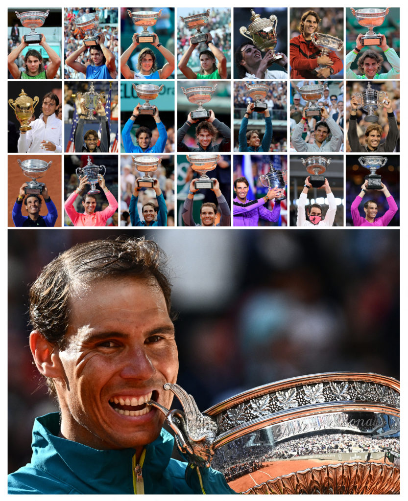 COMBO-TENNIS-NADAL-TROPHY-GRAND SLAM
