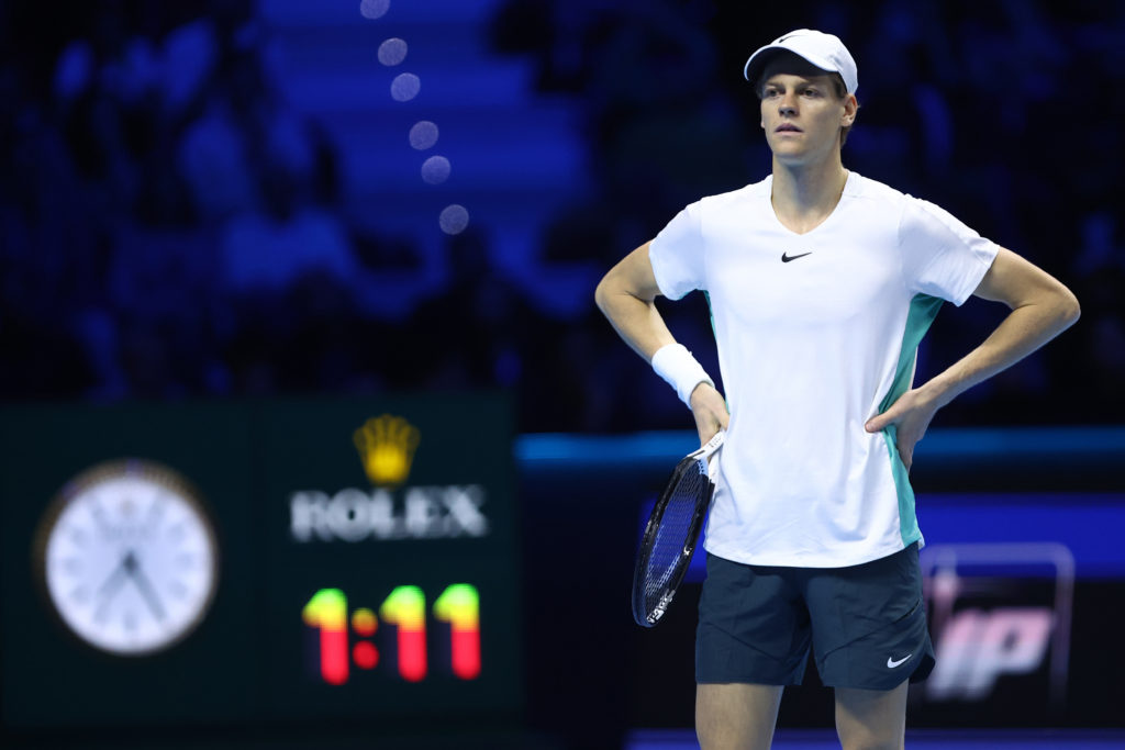 Jannik Sinner of Italy looks dejected during the final