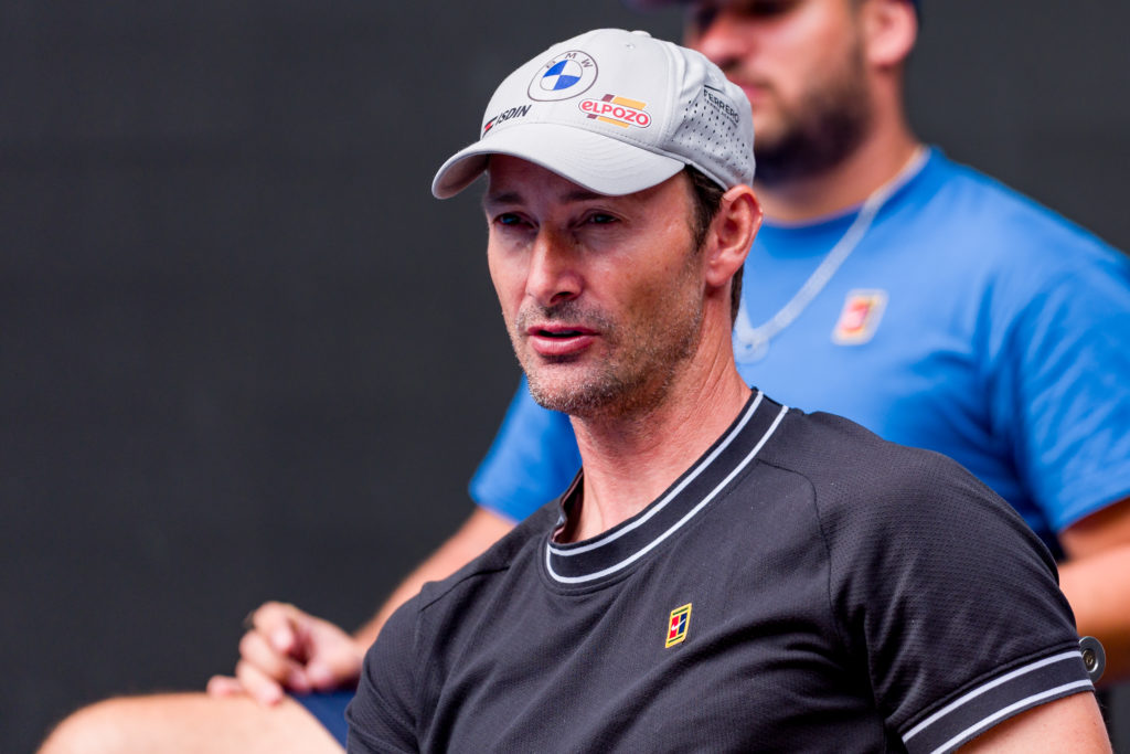 Juan Carlos Ferrero looks on during the 2025 Australian Open