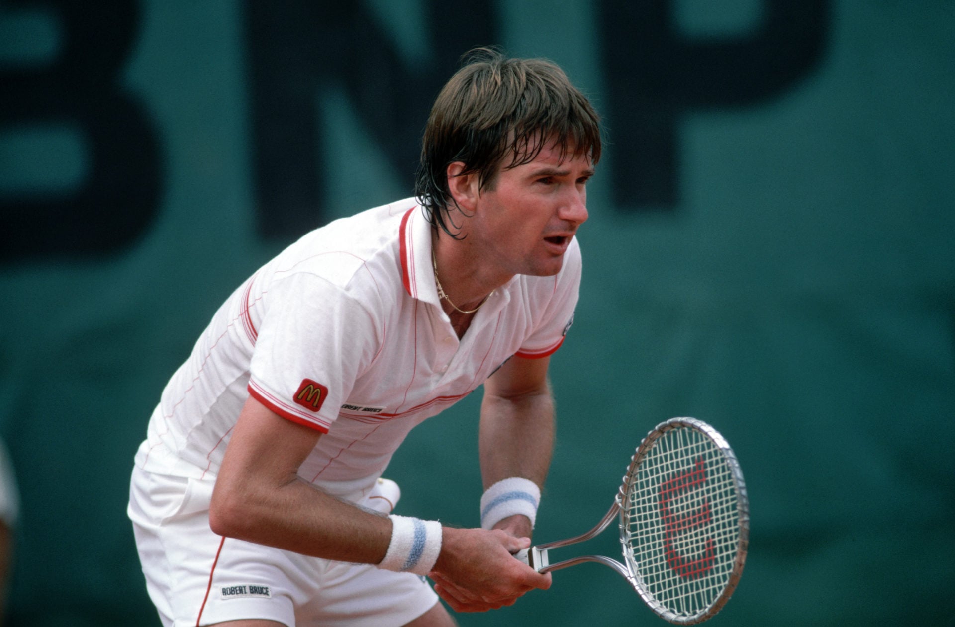 Jimmy Connors Playing in the French Open in 1984