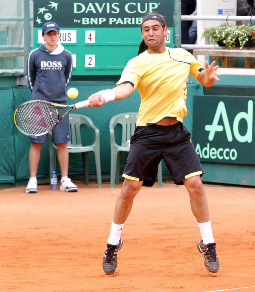 Marcos Baghdatis of Cyprus returns to Ju