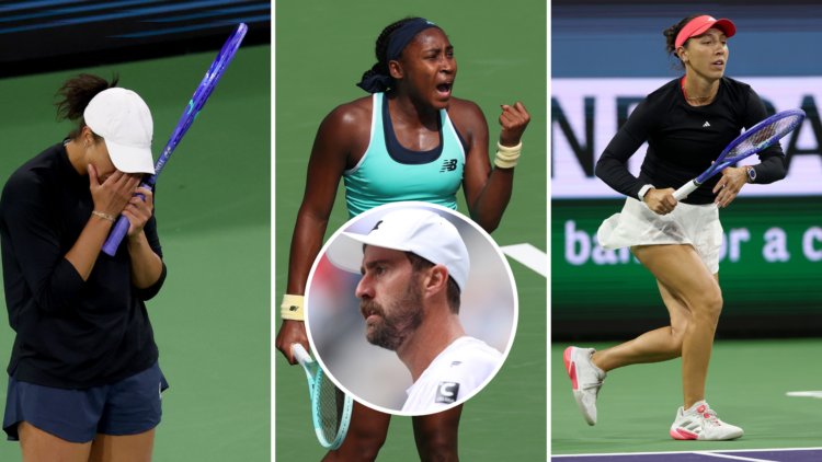 Left: Madison Keys loses at Indian Wells, Centre: Coco Gauff rallies during Belinda Bencic defeat, Right: Jess Pegula loses to Elina Svitolina, Ins...
