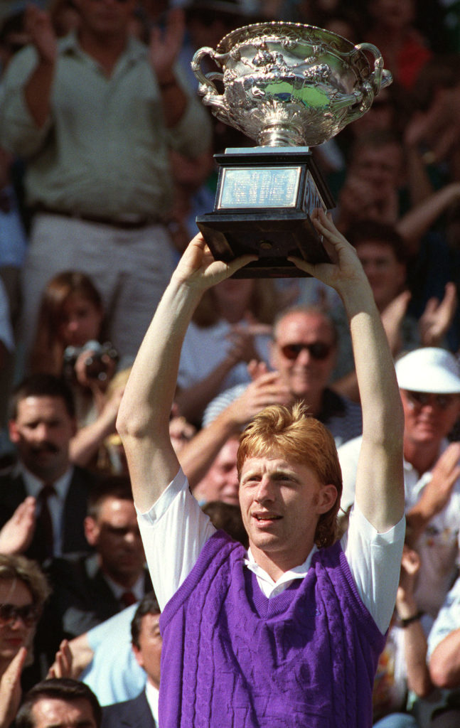 TENNIS-BECKER/TROPHY 01