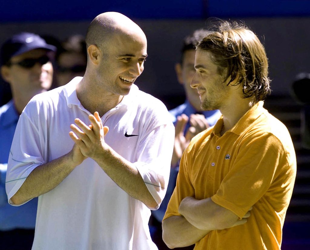 TENNIS-AUS-OPEN-AGASSI-CLEMENT-CHAT