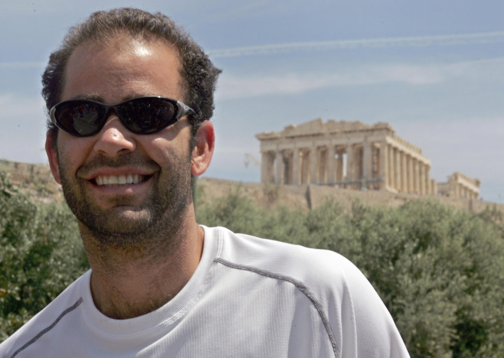 US tennis player Pete Sampras poses near