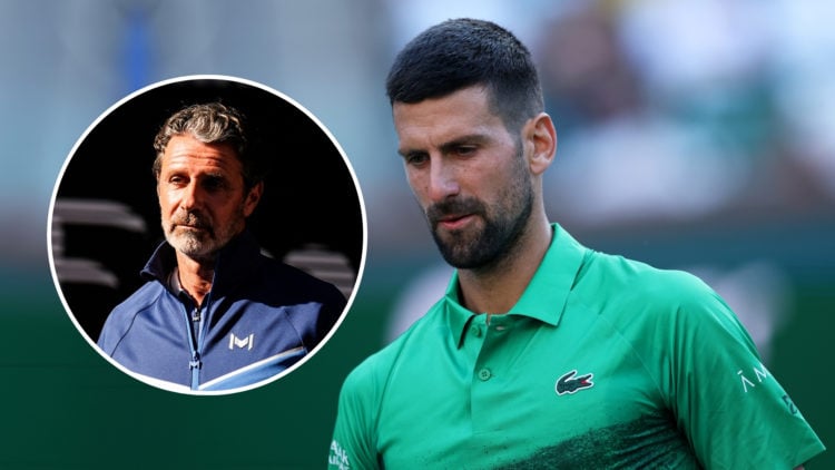 Novak Djokovic of Serbia shows his dejection against Botic van de Zandschulp of the Netherlands in their second round match during the BNP Paribas ...
