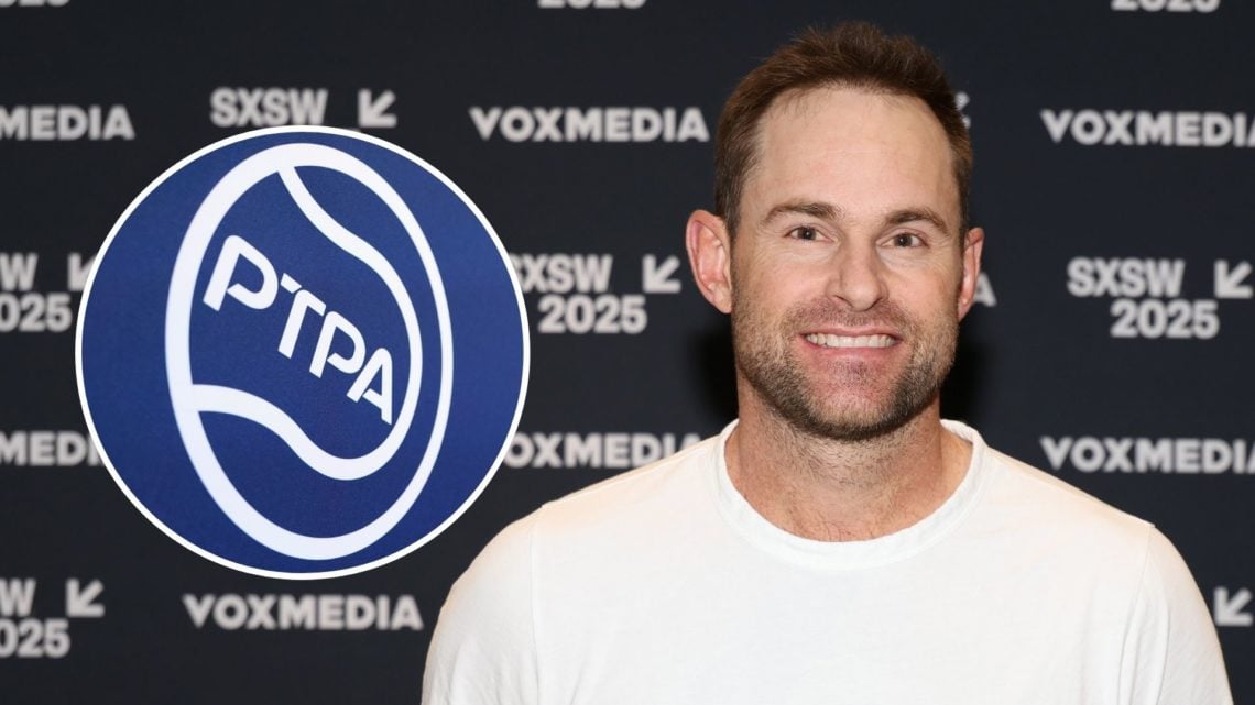 Andy Roddick attends the Served live podcast at the Vox Media Podcast Stage presented by Smartsheet At SXSW. Inset, the Professional Tennis Players...