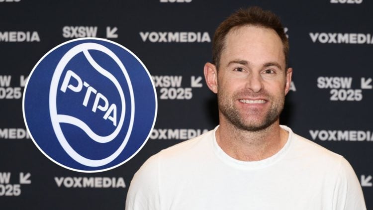 Andy Roddick attends the Served live podcast at the Vox Media Podcast Stage presented by Smartsheet At SXSW. Inset, the Professional Tennis Players...