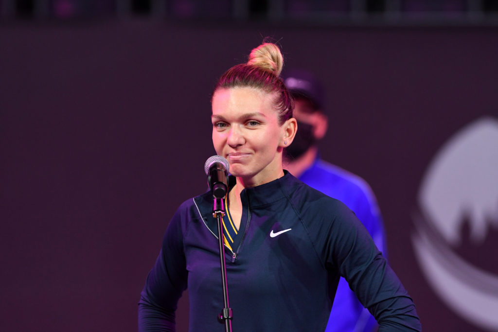 Simona Halep at the Transylvania Open in 2021.