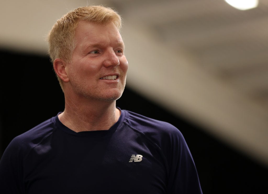 Jim Courier looks on ahead of the 2021 Laver Cup tournament