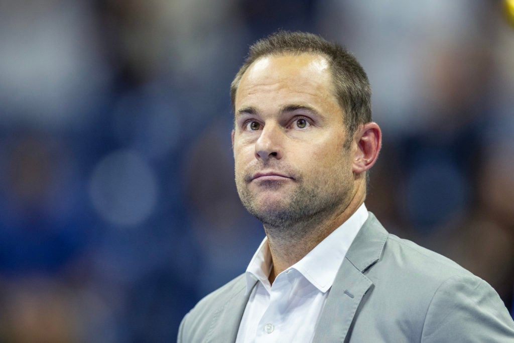 Andy Roddick watching on at the 2023 US Open tournament.