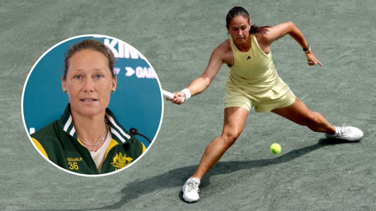 Image of Daria Kasatkina with an inset of Sam Stosur