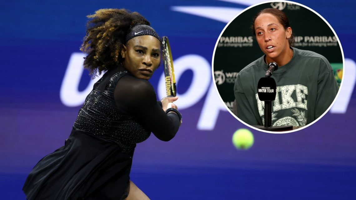 Serena Williams of the United States returns a shot against Ajla Tomlijanovic of Australia during their Women's Singles Third Round match on Day Fi...