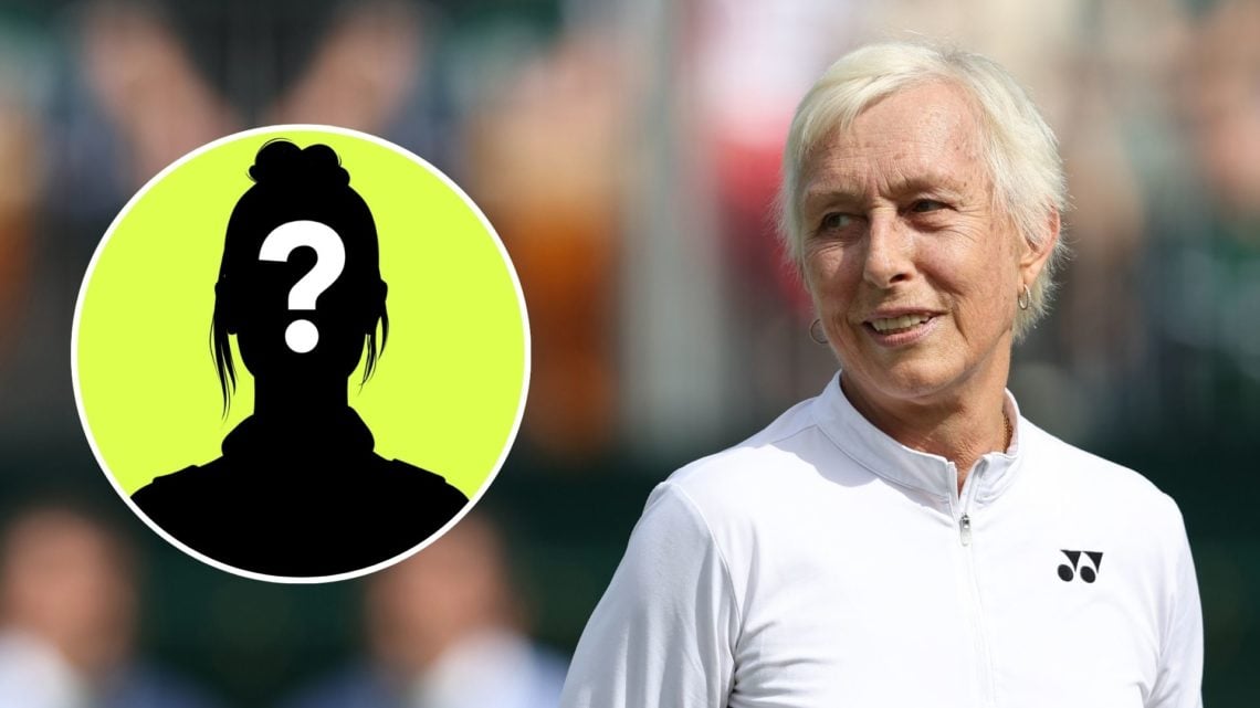Martina Navratilova (USA) during her Mixed Invitational Doubles match with Thomas Enqvist (SWE) against Nenad Zimonjic (SRB) and Barbara Schett. In...