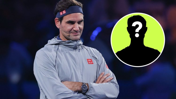 Image of Roger Federer attending fans day on Day 12 of 2024 Shanghai Rolex Masters at Qi Zhong Tennis Centre on October 11, 2024 in Shanghai, China...