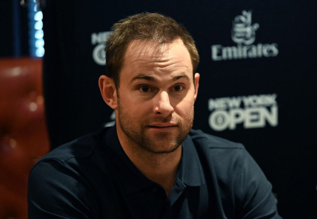 Andy Roddick attends a press conference ahead of the 2019 New York Open