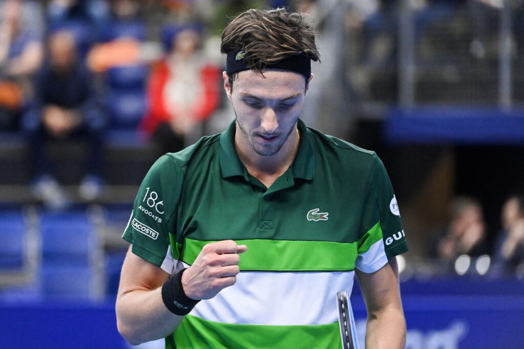Arthur Rinderknech celebrated when playing Jannik Sinner in 2021